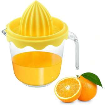 Citrus Orange Juicer, Lemon Manual Squeezer With Filter And Container Color Random