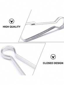 100pcs Clear Self Adhesive Ceiling Hooks, No Drilling Required, Ceiling Mounted Hooks With Flagpole Clips, Bedroom Bathroom Living Room Car Hanging Hooks - White - View 8