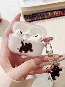 1 hộp đựng tai nghe Bluetooth hình mèo dễ thương kèm móc khóa hình mèo, tương thích với tai nghe Apple. - Nhiều màu - Xem 5