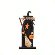 1pc/5pcs Halloween Wooden Sign Decoration Set, 5 Classic Styles For Halloween Indoor Decoration, Table Centerpiece, Halloween Ambiance Decorative Wooden Ornament, Halloween Decoration Home Decor Fall Decor Room Decor Autumn Decor - Multicolor - View 11