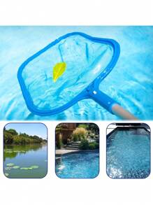 带伸缩铝杆的泳池撇渣网 - 适用于游泳池、水疗中心、热水浴缸、池塘的重型细网叶耙 | 3 节可伸缩手柄，耐用塑料框架，易于清洁和存放 - 彩色 - 查看 9