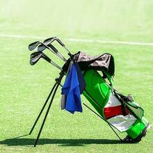 1pc 11.81" X 11.81" Waffle Plaid Golf Towel With Hanging Hook, Golf Club Cleaning Towel