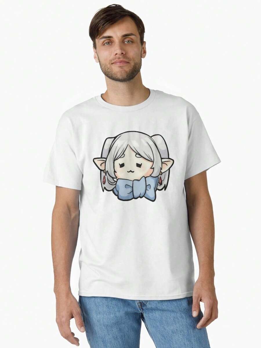 Frieren Beyond Journeys End T-Shirt, Cute Sousou No Frieren T-Shirt Sweet Anime Cotton Shirt For Mens & Womens - Ultra-Soft Unisex T-Shirt With Lovely Manga Art - Machine Washable & Skin-Friendly - Great Gift For Daily Wear & Fan Events