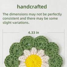 4 piezas/3 piezas/2 piezas Posavasos de ganchillo hechos a mano con flores tejidas, manteles de taza de té, suministros para fiestas de té, posavasos tejidos divertidos y lindos, pequeños tapetes de encaje, regalos de tela para mujeres, decoración de mesa navideña