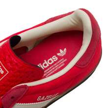 Adidas 女士 Gazelle 室内外日常旅行运动休闲鞋 JS1411 - 亮粉紅螢光/淺猩紅/乳白色 - 查看 9