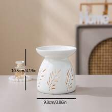 Duży ceramiczny świecznik typu tealight, pusty wzór, zestaw świec tworzących przytulną atmosferę, dyfuzor olejków eterycznych, kadzielnica, podgrzewacz do wosku, wystrój domu