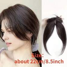 Elegant 3D Super Thin Synthetic Hairpiece, With Bangs, Natural Look, Clip-In Bangs, For Daily Wear, Party