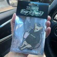 CUTE FUNNY'Gangsta DOG'pattern Design Car Air Fresheners - Hanging Rearview Mirror Scented Tablets, Cool Automotive Decor, Paper-Based Vehicle Air Freshener Combo Set With Assorted Designs, Gift For Friends - Multicolor - View 8