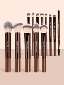 MAANGE 7支/13支/20支/28支专业铝管化妆刷套装,含粉扑和收纳盒,包括可伸缩粉底刷、双头散粉刷、腮红刷、高光刷、修容刷、眼影刷、晕染刷、遮瑕刷、混合刷,采用柔软亲肤纤维制成,便携易用,是送给女性/女孩的绝佳礼物。 - 咖啡棕 - 查看 18