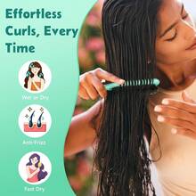 Curly Hair Brush Volume Curly Defining Brush For Effortlessly Detangling Shaping And Styling Curls, Curl Brushes Suitable For All Wet Or Dry Hair Types, Gifts Idea For Women And Men (Green) - Green - View 3
