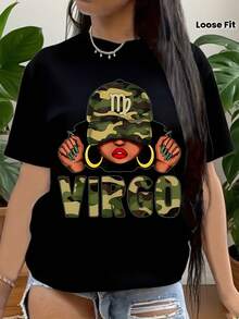 Virgo Shirt, Virgo Zodiac Shirt, Astrology Shirt, Zodiac Signs Shirt, Virgo Birthday Gift, Zodiac Signs Gift, Horoscope Shirt - 黑色 - 查看 1