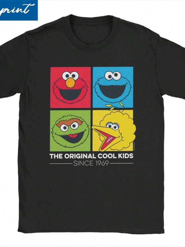 Men Women Sesames Streets Cookie Monster The Original Cool T Shirts Cotton Clothes Vintage Tee Shirt Summer T-Shirts