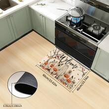 1 pieza Felpudo de Halloween, estampado abstracto de fantasma, animal y calabaza de dibujos animados, antideslizante de diatomita, alfombra de cocina, felpudo, alfombra rectangular impresa en 3D, adecuada para sala de estar, dormitorio, pasillo, baño, lavandería, decoración del hogar interior y exterior - Multicolor - Ver 23