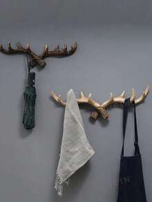 1 قطعة خطاف ديكور قديم على شكل قرن، خطاف معلق على الحائط لتعليق المعاطف، ديكور حائط إبداعي لمتجر الملابس والمدخل