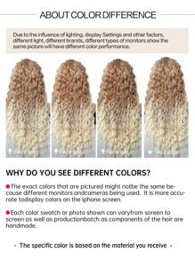 渐变金色卷发头带假发，女士蜜金色软发非洲卷发卷曲合成假发头带假发，母亲节礼物（渐变金色） - 漸變金色 - 查看 8