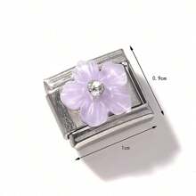 1/5/10 piezas Módulos de acero inoxidable, serie de corazón, flor y lazo - Ideal para hacer pulseras, anillos y regalos DIY