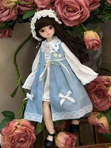 1PC Healing Girl Doll Set, BJD Doll - Jointed Poseable, 30Cm/11.8Inch Birthday Christmas Play House Toy Set, With Cute Dress/Shoes Accessories And 3D Eyes And Exquisite Makeup, Cosplay Doll