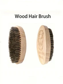 Escova para barba (1 unidade), escova de cabelo macia com cabo de madeira, escova para pescoço para limpeza de pelos cortados, feita de material composto de madeira e plástico, grau 4 de uso, ferramentas para estilizar o cabelo, kit para estilizar o cabelo