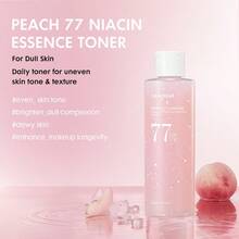 Peach 77 Niacin Brightening Essence Toner,For Face, Niacinamide, Panthenol, Ceramides,Hydrate Even Toning Minimize Pores Exfoliation For Dull Skin Facial Toner For Glass Skin, Korean Skin Care 250ml