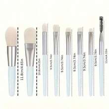 8/16/24pcs Mini Multipurpose Makeup Brush Set, Professional Makeup Tools Kit For Blush, Highlighter, Eyeshadow, Powder, Concealer & Eyebrow Pencil, Ideal Gift For Beginners Portable And Practical