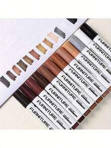 12 piezas de bolígrafos para reparación de muebles, varillas de relleno para reparación de gabinetes de madera y pisos, juego de reparación de arañazos, bolígrafo para reparación de pintura, material compuesto para reparación (algunos estilos, posiciones o logotipos pueden enviarse al azar sin afectar el uso) - Multicolor - Ver 7