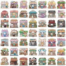 50 adesivos divertidos de grafite com desenhos de animais da versão Q, adesivos para embalagens de presente, adesivos à prova d'água, artesanatos multifuncionais DIY, adesivos decorativos, adequados para decoração diária de diários, álbuns de recortes, álbuns de fotos, revistas, planejadores e livros de contas artesanais