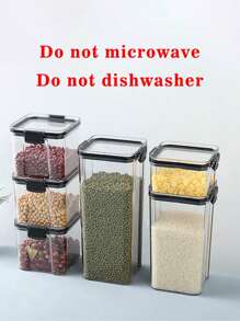 1 Stück Kühlschrankbehälter aus transparentem Kunststoff für Getreide, luftdichter Vorratsbehälter, nicht spülmaschinenfest, nicht mikrowellengeeignet