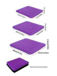 1Pc/2Pcs/Set Comfort, Breathable Gel Seat Cushion With Non-Slip Cover,Thick And Breathable Honeycomb Design Pressure Absorbing Pad,Double Thick Office Chair Seat Cushion Chair Cushion, Seat Cushions For Office Chairs,Suitable For Office Chairs, Home, Cars, And Wheelchairs,Honeycomb Design Breathable Material - Multicolor - View 8