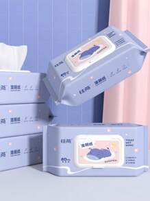 40 peças/80 peças/120 peças Papel Higiênico Úmido Descartável Jia Yan, Lenços Úmidos de Higiene Doméstica, Pacote Grande de Lenços de Limpeza Úmidos para Banheiro