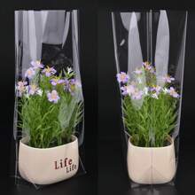 25pcs Flat Bottom Gusset Processing Bag, Transparent Cellophane Gift Bag, Gift Bag With Kink Tie, Gift Bag For Birthday Party Party, Christmas Halloween Small Gift Bag - Multicolor - View 6