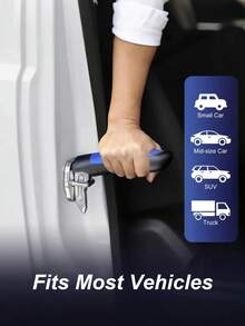 Tay nắm cửa đa năng hỗ trợ - Búa an toàn khẩn cấp & Tay nắm hỗ trợ cửa, Hợp kim nhôm + ABS, Công cụ hỗ trợ di động cho người già, phụ nữ mang thai và tài xế, Quà tặng lý tưởng cho cha mẹ và an toàn khi đi du lịch, Phụ kiện an toàn khi đi du lịch, Tay nắm hỗ trợ cửa di động - Nhiều màu - Xem 2