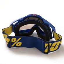 Motorcycle Goggles, Adjustable Strap Windproof Scratch Resistant Ventilated For Sports Cycling Snowboard - All Blue + Blue - View 3