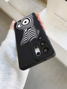 1 件艺术性感动漫女孩素描黑眼防震 TPU 材质手机壳，适合作为节日礼物，兼容 Xs/Xsmax/Xr/11 12 13 14 15 16pro/Promax/14 15 16plus Nothing、Pixel、INFINIX、Redmi 系列手机 - 彩色 - 查看 6