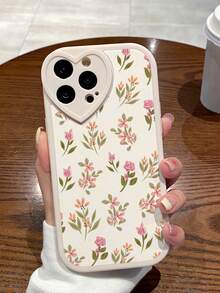1 pieza Funda protectora de teléfono envuelta en PU con tulipán y rosa, versátil y linda, apta para iPhone11 12 13 13ProMax 13ProMax 14ProMax 14ProMaxiPhone15 15PRO 15PLUS 15PROMAX 16PROMAX