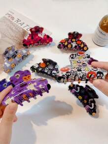 1pc Halloween Fashion, Funny And Unique, Grab The Back Of A Girl's Head With A Hair Claw, A Festive Hair Accessory Hair Accessories Fashion Claw Clips Ladies Hair Clamps Casual Hair Jaw Clip Autumn Accessories Festival Accessories Fall Hair Clips Winter Decor For Vacation Outfits Woman