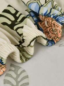 1 件防滑弹力装饰沙发垫套，牛奶丝面料花卉印花，色彩鲜艳，有单人/双人/三人/四人座尺寸可选，适合春、夏、秋、冬 - 彩色 - 查看 12