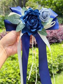 1 cái Hoa giả Trang trí đám cưới Hoa hồng (Có giác hút) Gương chiếu hậu ô tô Quà tặng Đèn ruy băng Trang trí nhà Trang trí ghế lối đi cho tiệc cưới - Nhiều màu - Xem 18