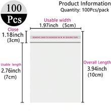 sealsuer 100pcs 2"-13" OPP Multi-Size Self-Adhesive Cellophane Bags, Reusable Resealable Gift Bags, Transparent Self-Adhesive Storage Bags For Pants, Shoes, Anniversary, Birthday, Wedding, Back To School Gifts, Jewelry Packaging Garment Bag Waterproof Bag Clothes Organizer Clothes Storage Clothes Bag Packing Cubes Travel Essentials - Clear - View 17