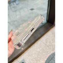 Spring Printed Transparent Card Holder Phone Case With Card Slots - Trong suốt - Xem 3