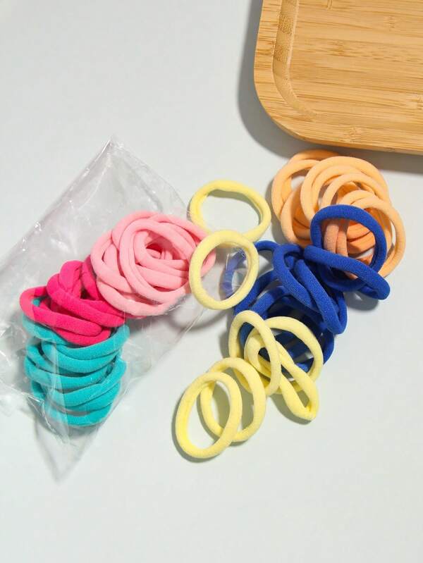 48 Stücke dehnbare einfarbige, leuchtende Haarband Haarschmuck