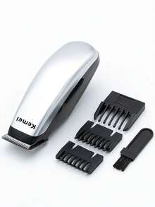 KM-666 男士紧凑型电动理发器和胡须修剪剃须刀 - 电池供电（不含 AA 电池），不锈钢刀片，ABS 不锈钢结构 | 迷你便携式设计，适合家庭/旅行无线精准修剪 - 彩色 - 查看 3