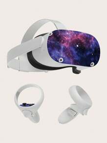 1 套适用于 Oculus Quest2 VR 耳机的科幻闪电和星空风格贴纸，自粘，防刮，适用于 VR 游戏、虚拟现实体验、设备展示、桌面装饰、VR 设备改造、创意装饰、个性化、更新
