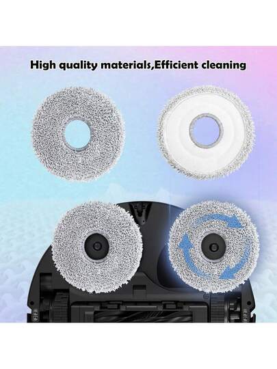 Microfibre Mop Pads Dreame L10s Ultra/ L10 L20 Pro Ultra Heat/ X40 Complete Xiao Mi X10+ X20+Robot Stofzuiger Cleaner, Reusable Washable Replacement view 4