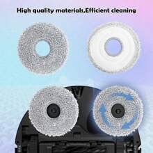 Microfibre Mop Pads For Dreame L10s Ultra/ L10 Ultra/ L20 Ultra/ L10s Pro Ultra Heat/ X40 Ultra Complete & Xiao Mi X10+ / X20+Robot Vacuum Cleaner, Reusable And Washable Replacement - Grey - View 4