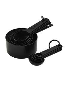 Juego de 10 piezas de tazas y cucharas de medir, tazas y cucharas de medir Kitchen Aid con escalas de medición seguras para cocinar y hornear, tazas y cucharas apilables, utensilios de cocina para cocinar y hornear, juego de tazas y cucharas de medir - Multicolor - Ver 6