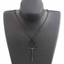 LBSBO Vampire Ankh Pendant Necklace Stainless Steel Vampire Cross Symbol Jewelry - trắng - Xem 4
