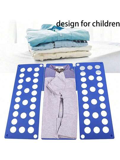 1pc 3 Second Shirt Folder Board & Folding Clothes Dryer - Instant Clothes Organizer And Garment Drying Rack For Perfect Folding, Space Saving Storage Solution For Drawers & Wardrobes, Portable Plastic Clothes Folder Template (Small 18.9x7 Inches)