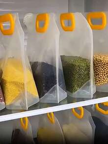 1/3 buah Kantong Cairan yang Dapat Digunakan Kembali - Kantong Air Portabel Tahan Panas & Beku, Kantong Penyimpanan Makanan, Cocok untuk Berkemah, Mendaki, Penyimpanan Susu - Wadah Portabel Luar Ruangan yang Tahan Lama, Penyimpanan untuk Berkemah, Penting untuk Mendaki, Desain Transparan, Desain Pegangan yang Kokoh, Wajib Dimiliki untuk Musim Panas - MultiWarna - View 7