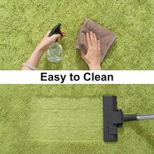 Soft Fluffy Shag Throw Area Rug, 2x4 Black, Non-Slip Bedroom, Hallways, Bedside, Dorm, Living Room - Long Shaggy Rug - Green - View 2