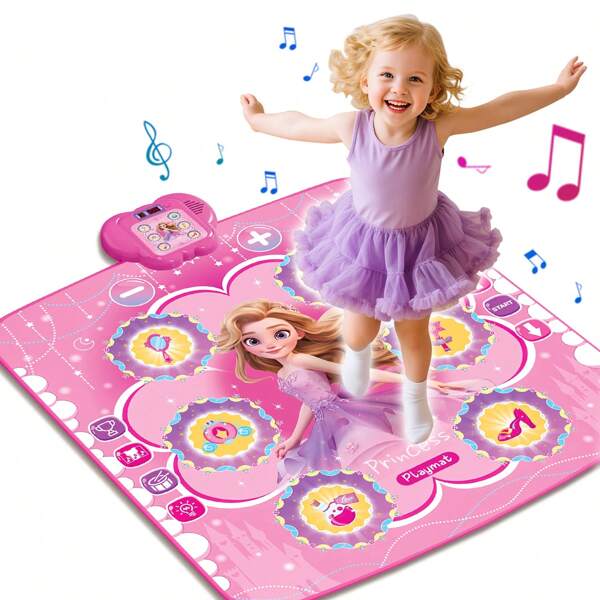 Alfombra de baile interactiva con Bluetooth para niños - 4 modos de juego con luces, 99+ niveles progresivos, alfombra musical antideslizante para niños pequeños, juguete educativo para el desarrollo de habilidades motoras como regalo